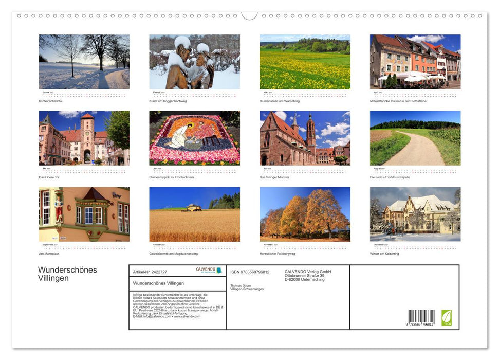 Wunderschönes Villingen (CALVENDO Wandkalender 2027)