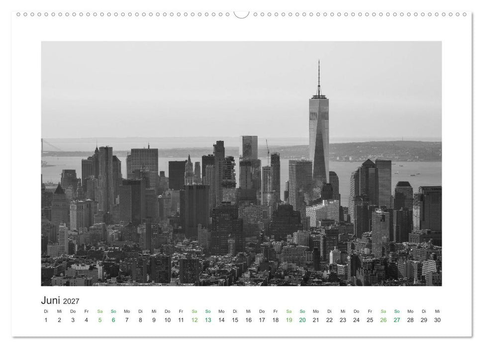 New York in schwarz weiss (CALVENDO Wandkalender 2027)