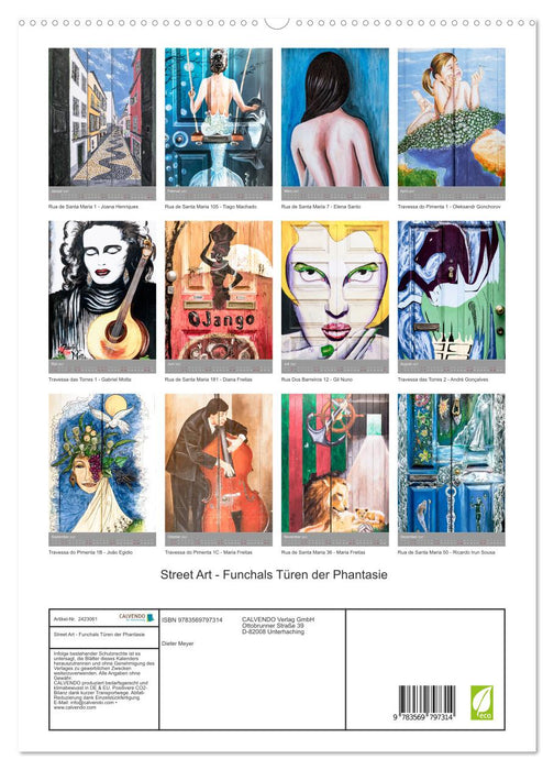 Street Art - Funchals Türen der Phantasie (CALVENDO Premium Wandkalender 2027)