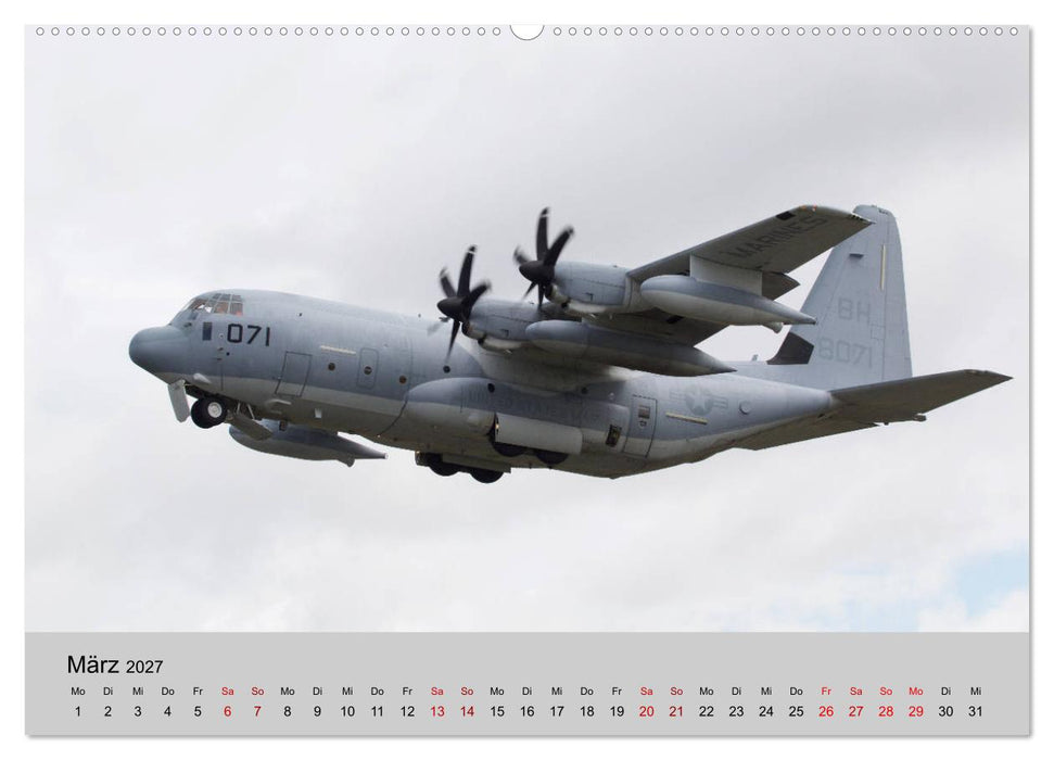 Transportflugzeug C-130 Hercules (CALVENDO Premium Wandkalender 2027)