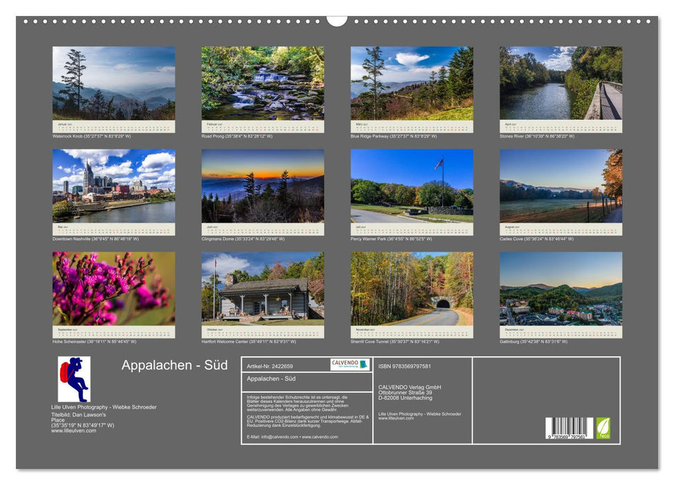 Appalachen - Süd (CALVENDO Wandkalender 2027)