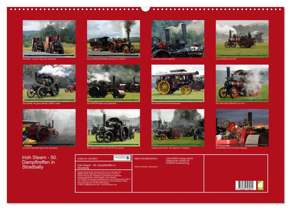 Irish Steam - 50. Dampftreffen in Stradbally (CALVENDO Wandkalender 2027)