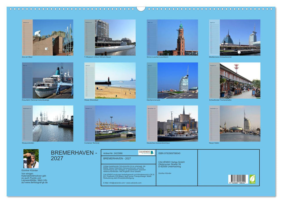 BREMERHAVEN - 2027 (CALVENDO Wandkalender 2027)