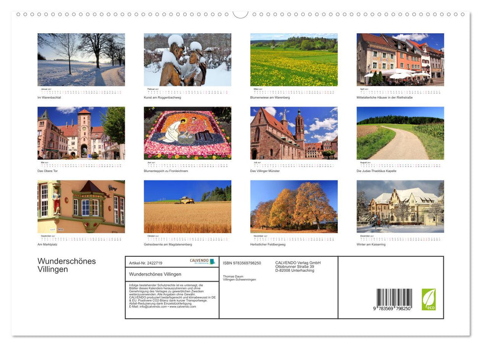 Wunderschönes Villingen (CALVENDO Premium Wandkalender 2027)