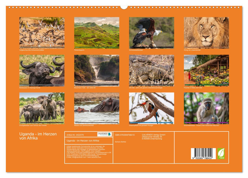Uganda - im Herzen von Afrika (CALVENDO Premium Wandkalender 2027)