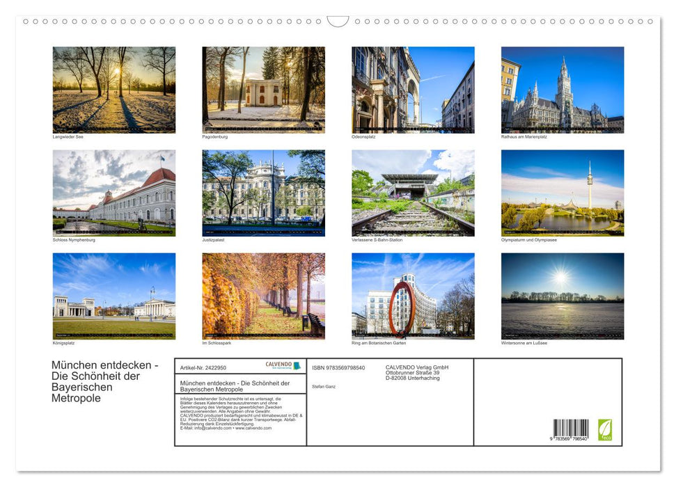 München entdecken - Die Schönheit der Bayerischen Metropole (CALVENDO Wandkalender 2027)