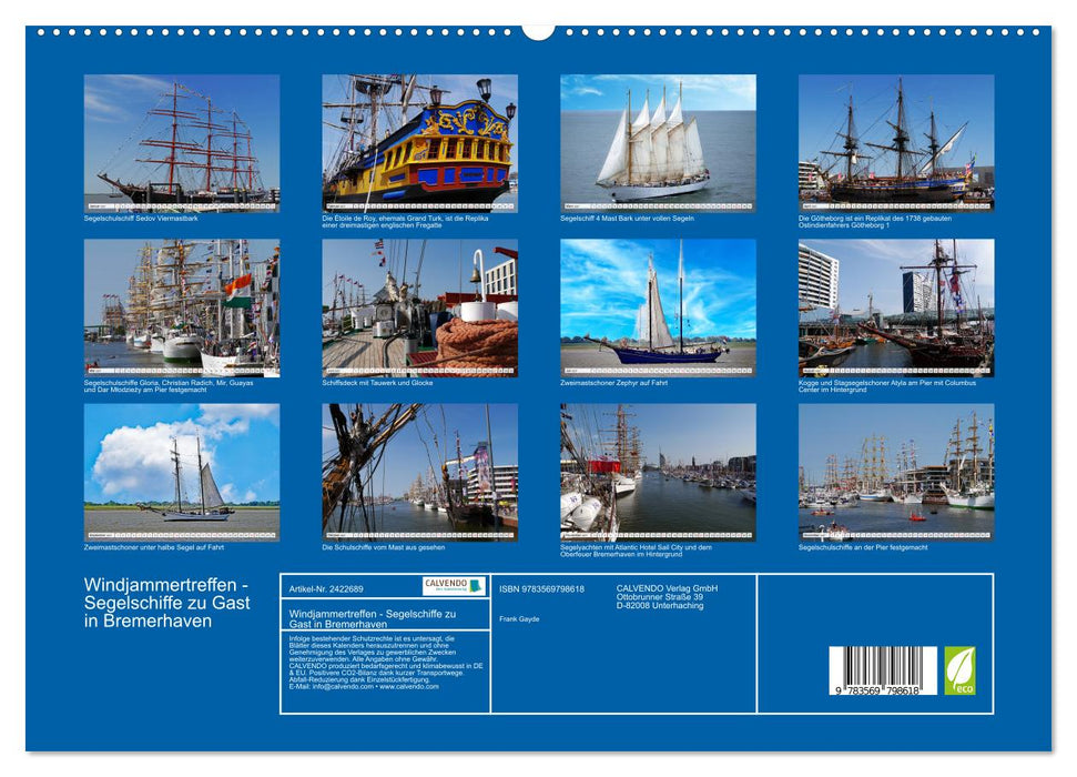 Windjammertreffen - Segelschiffe zu Gast in Bremerhaven (CALVENDO Premium Wandkalender 2027)