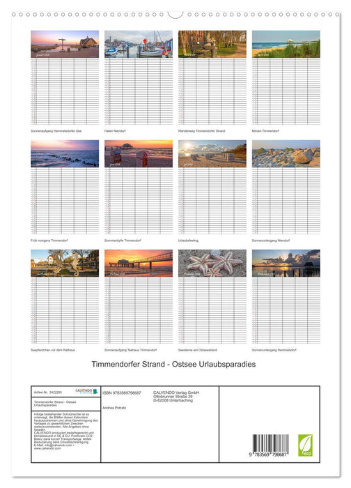 Timmendorfer Strand - Ostsee Urlaubsparadies (CALVENDO Premium Wandkalender 2027)