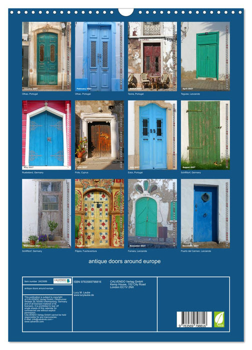 antique doors around europe (CALVENDO Monthly Calendar 2027)