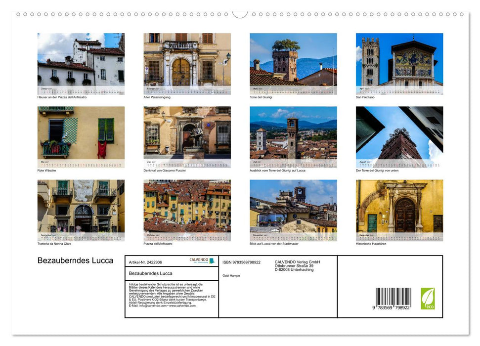 Bezauberndes Lucca (CALVENDO Premium Wandkalender 2027)