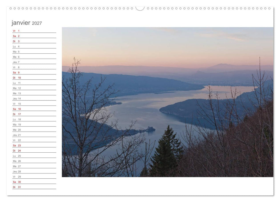 Coup d'œil sur le Lac d'Annecy (CALVENDO Calendrier supérieur 2027)