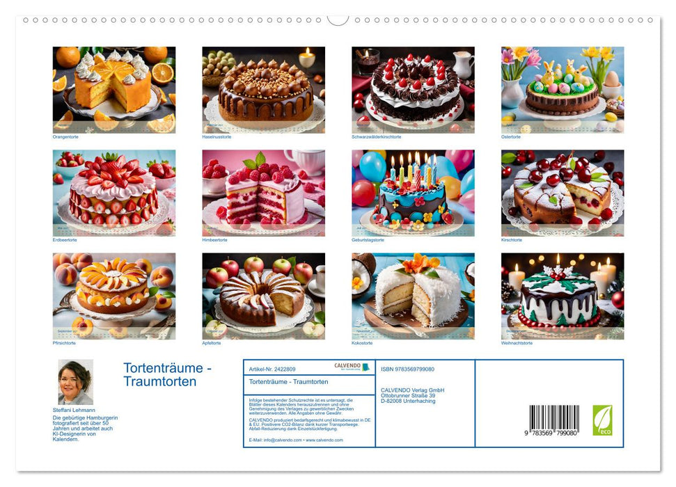 Tortenträume - Traumtorten (CALVENDO Premium Wandkalender 2027)