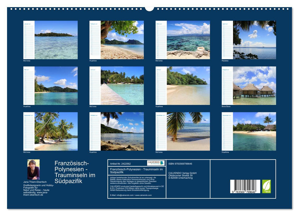Französisch-Polynesien - Trauminseln im Südpazifik (CALVENDO Premium Wandkalender 2027)