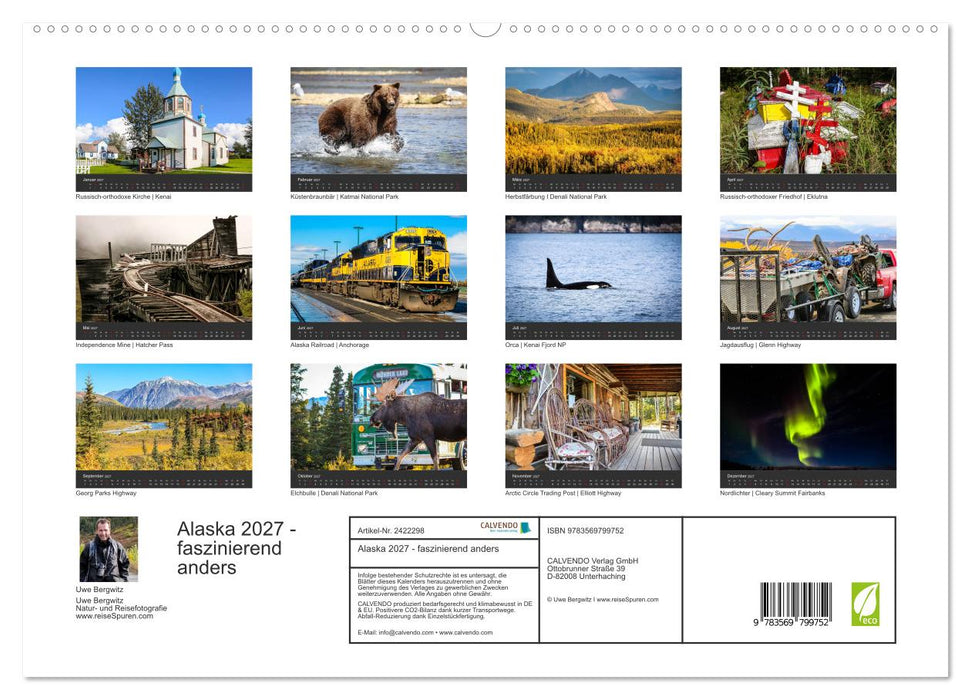 Alaska 2027 - faszinierend anders (CALVENDO Premium Wandkalender 2027)