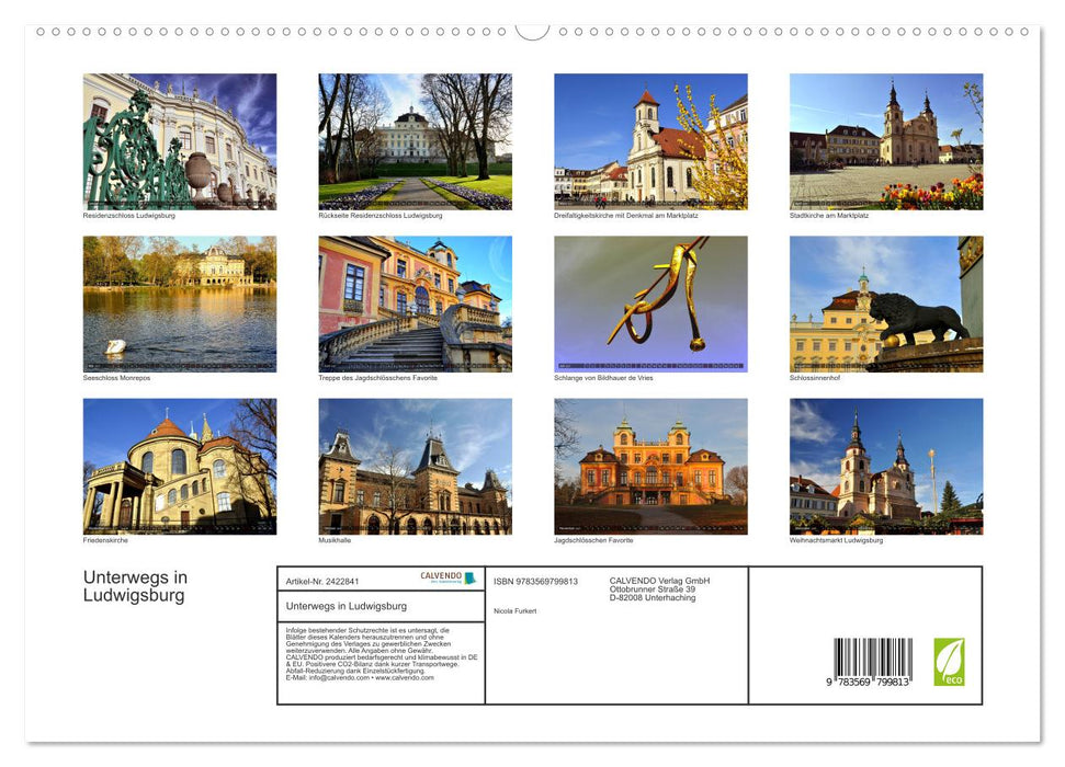 Unterwegs in Ludwigsburg (CALVENDO Premium Wandkalender 2027)