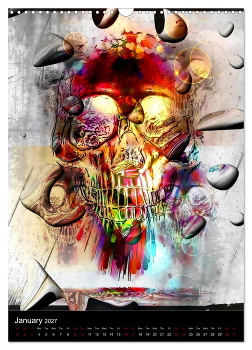 Skulls by Nico Bielow (CALVENDO Monthly Calendar 2027)