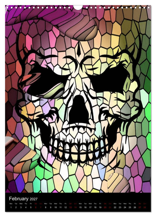 Skulls by Nico Bielow (CALVENDO Monthly Calendar 2027)