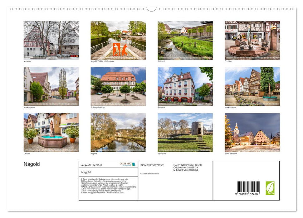 Nagold (CALVENDO Premium Wandkalender 2027)