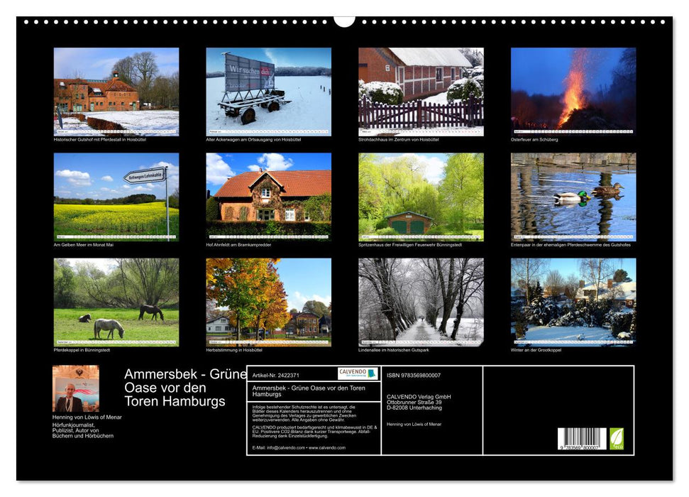 Ammersbek - Grüne Oase vor den Toren Hamburgs (CALVENDO Wandkalender 2027)