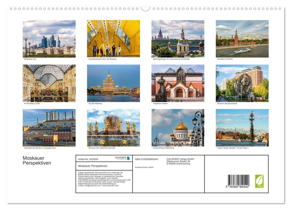 Moskauer Perspektiven (CALVENDO Wandkalender 2027)