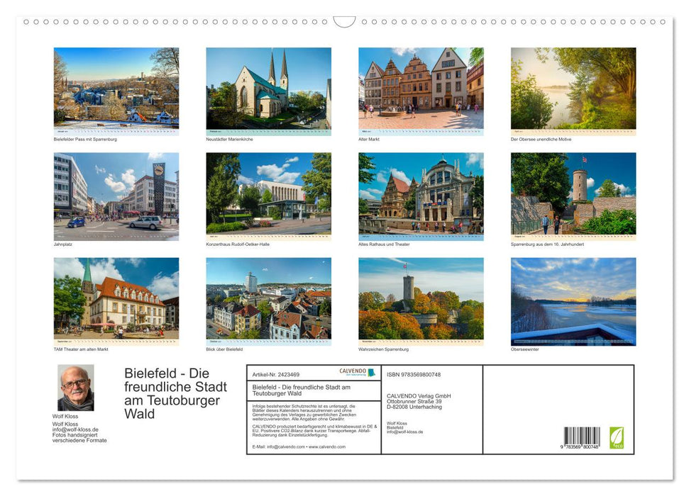 Bielefeld - Die freundliche Stadt am Teutoburger Wald (CALVENDO Wandkalender 2027)