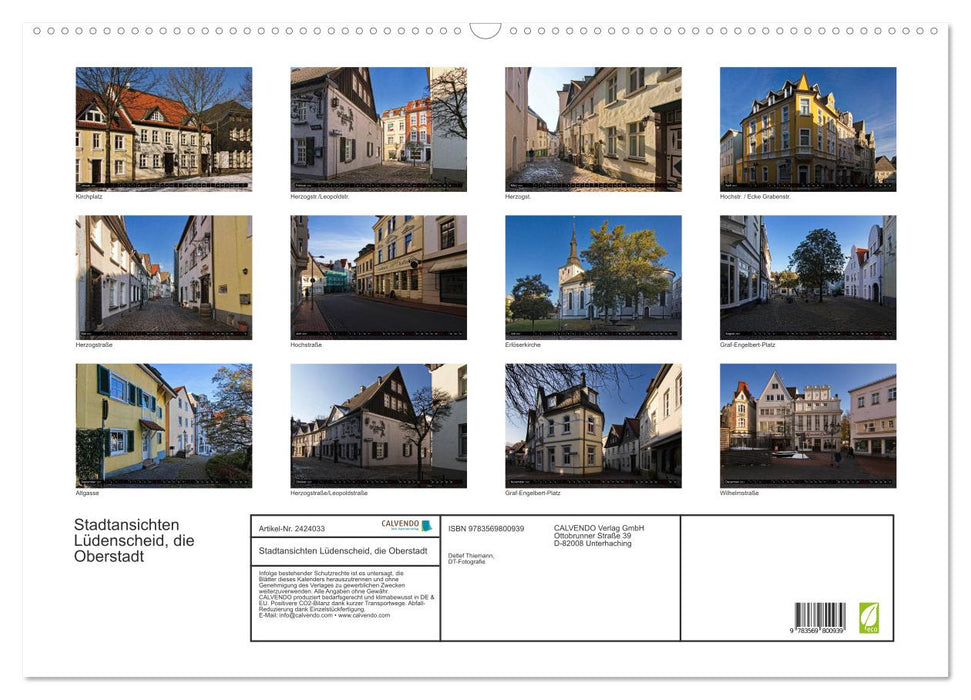 Stadtansichten Lüdenscheid, die Oberstadt (CALVENDO Wandkalender 2027)