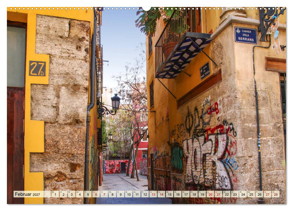 Valencia - sehenswert bei Tag und bei Nacht (CALVENDO Wandkalender 2027)