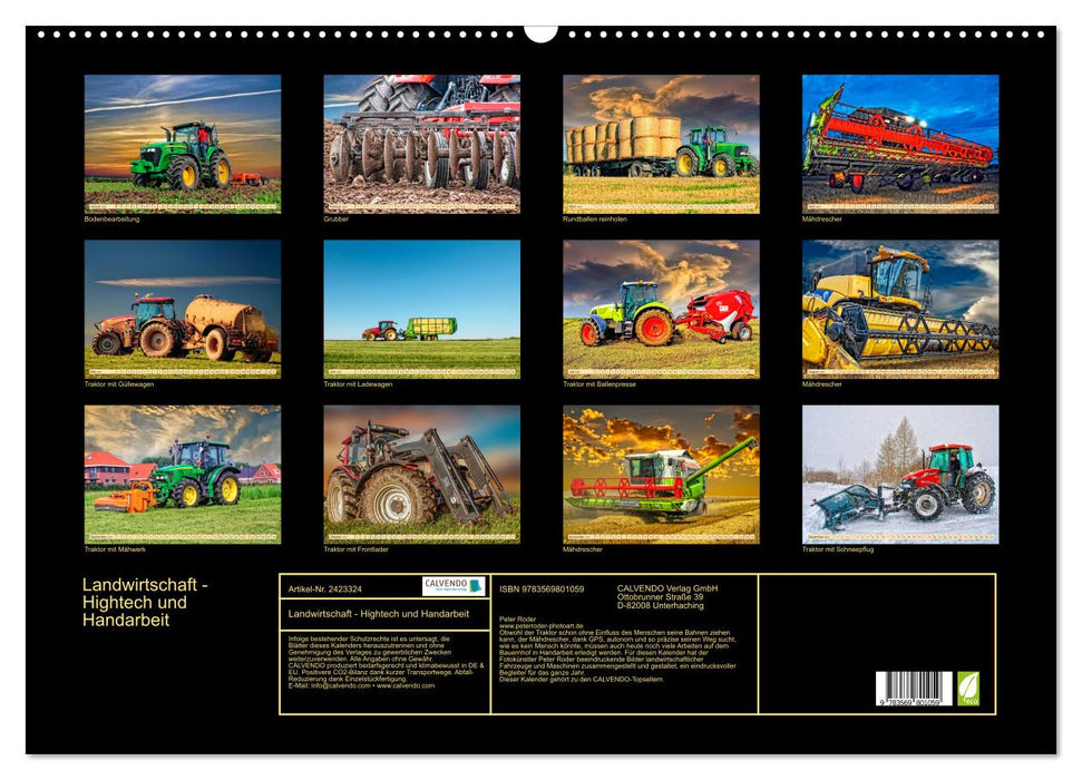 Landwirtschaft - Hightech und Handarbeit (CALVENDO Wandkalender 2027)