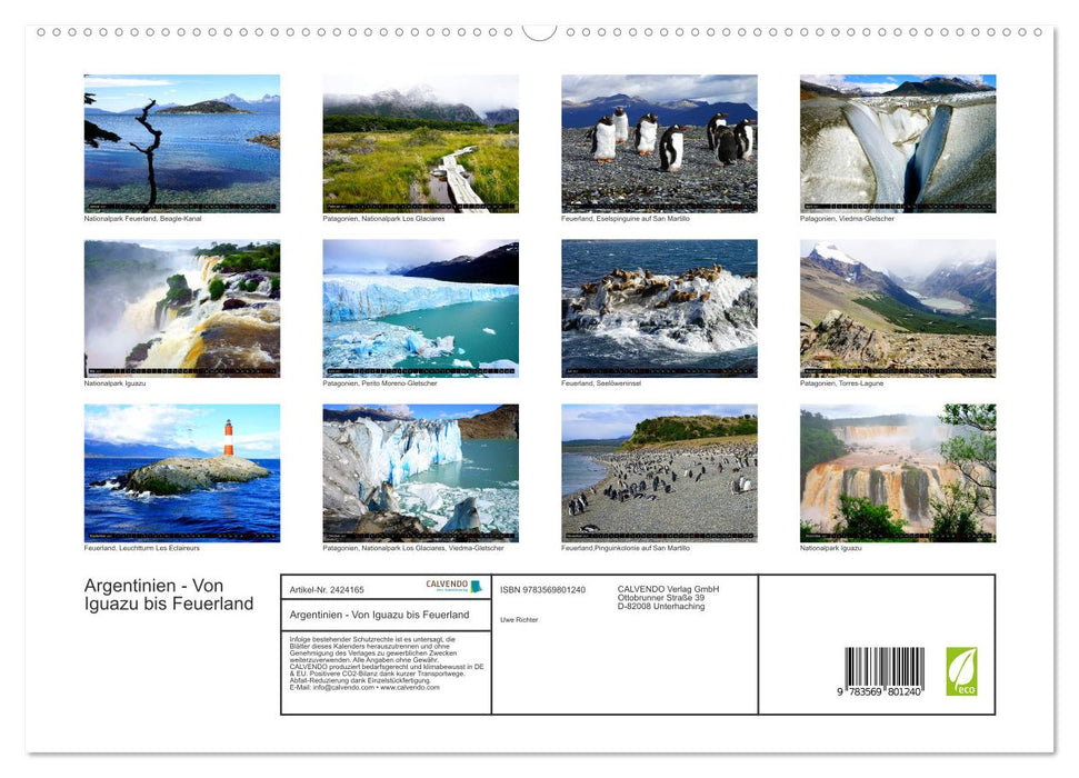Argentinien - Von Iguazu bis Feuerland (CALVENDO Premium Wandkalender 2027)