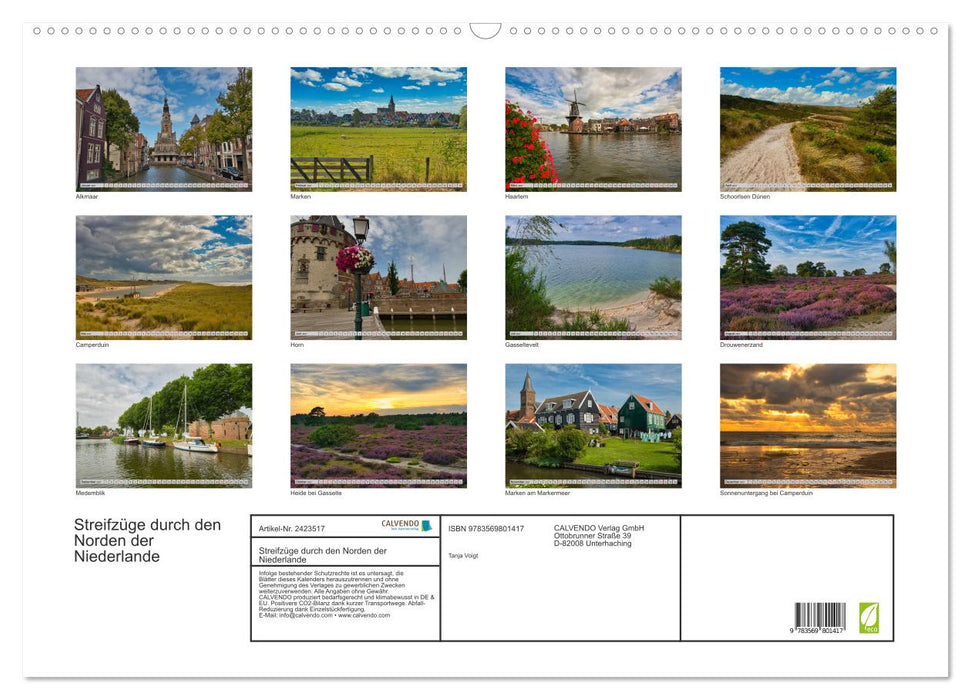 Streifzüge durch den Norden der Niederlande (CALVENDO Wandkalender 2027)
