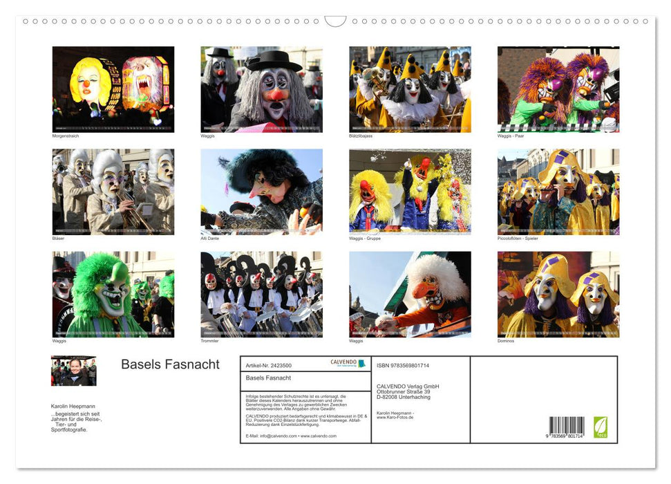 Basels Fasnacht (CALVENDO Wandkalender 2027)