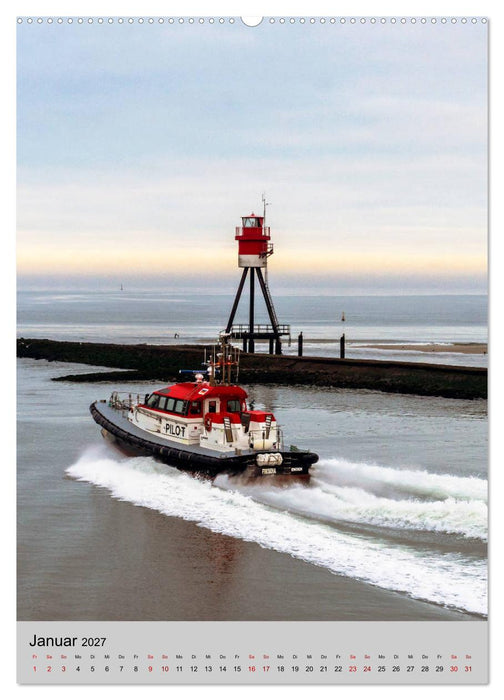 Leuchttürme an der Nordsee (CALVENDO Premium Wandkalender 2027)
