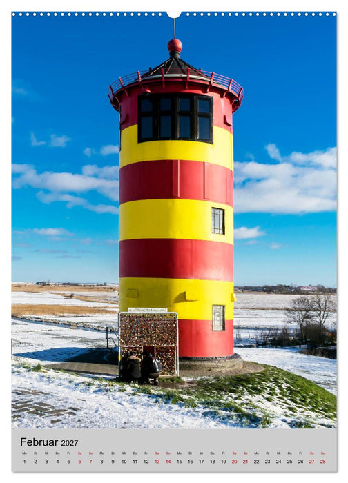 Leuchttürme an der Nordsee (CALVENDO Premium Wandkalender 2027)
