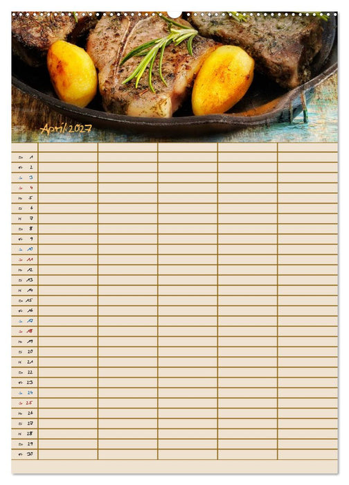 Italienische Küche mit Familienplaner (CALVENDO Premium Wandkalender 2027)