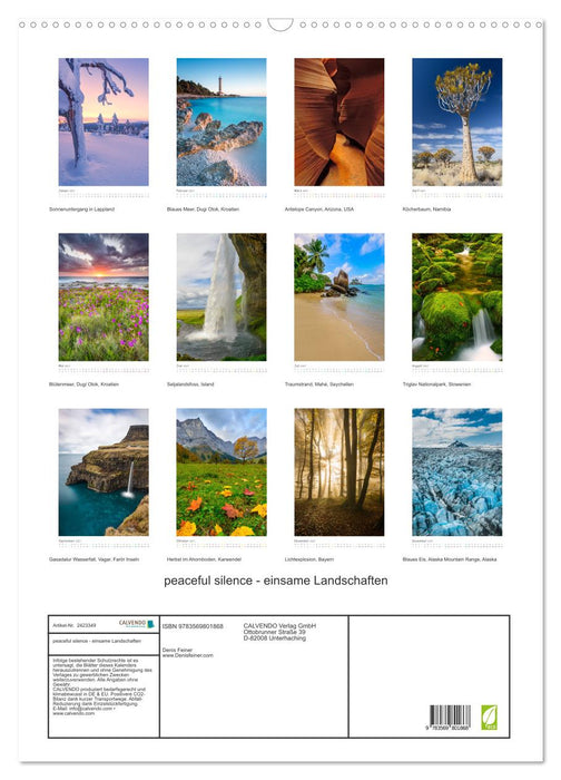 peaceful silence - einsame Landschaften (CALVENDO Wandkalender 2027)