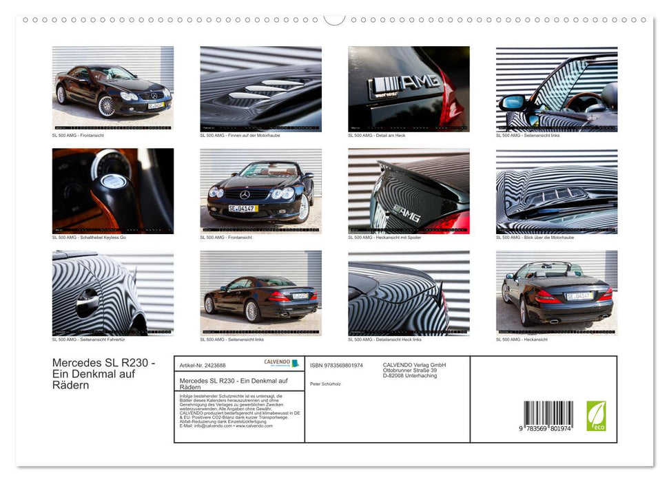 Mercedes SL R230 - Ein Denkmal auf Rädern (CALVENDO Premium Wandkalender 2027)