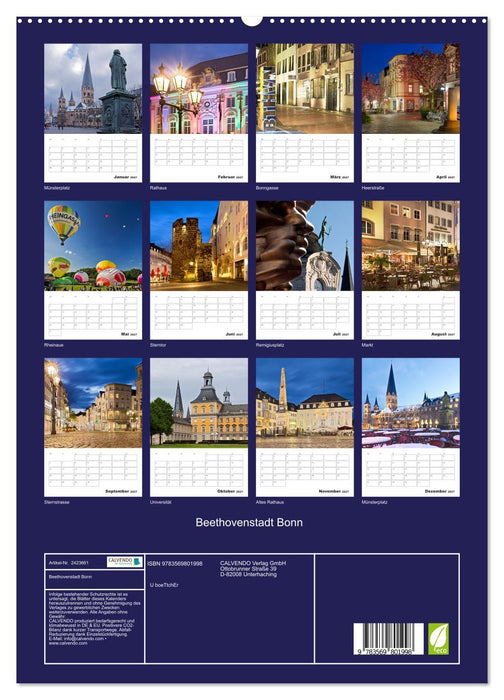 Beethovenstadt Bonn (CALVENDO Wandkalender 2027)