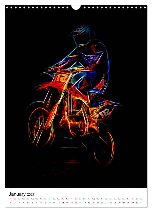 Electrifying Motorcross (CALVENDO Monthly Calendar 2027)