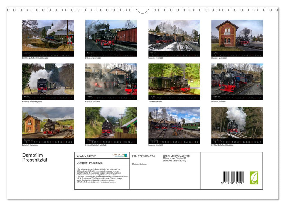Dampf im Pressnitztal (CALVENDO Wandkalender 2027)