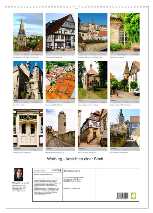 Warburg - Ansichten einer Stadt (CALVENDO Wandkalender 2027)