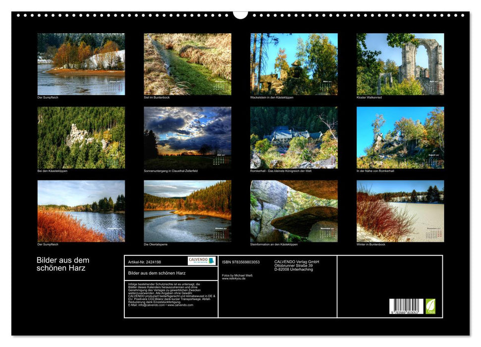 Bilder aus dem schönen Harz (CALVENDO Wandkalender 2027)