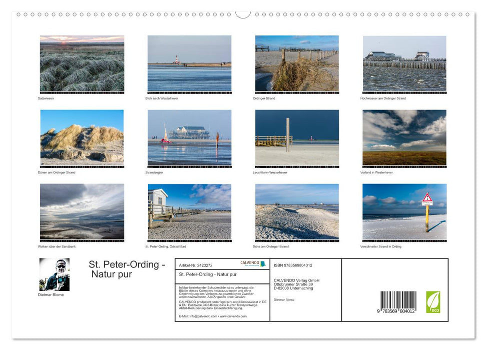 St. Peter-Ording - Natur pur (CALVENDO Premium Wandkalender 2027)