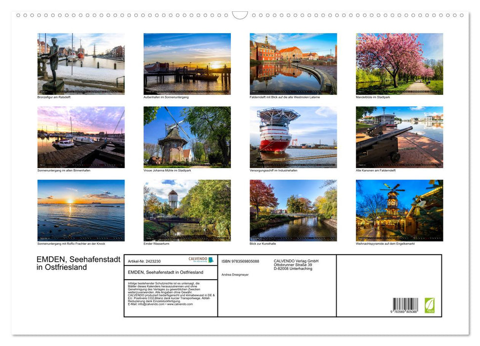 EMDEN, Seehafenstadt in Ostfriesland (CALVENDO Wandkalender 2027)
