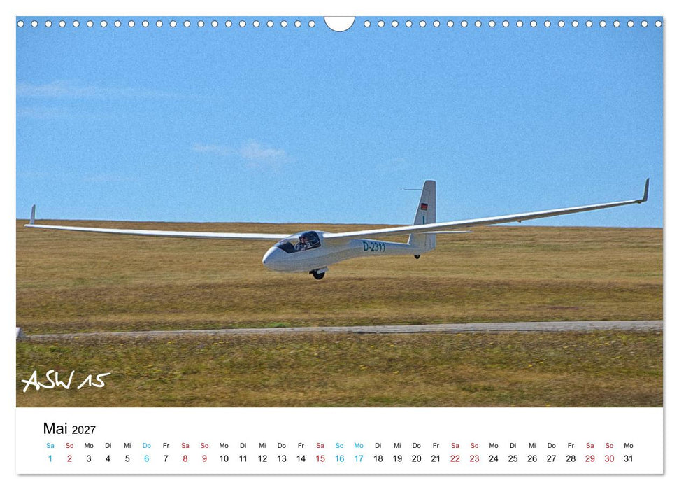 Flugzeuge auf der Wasserkuppe 2027 (CALVENDO Wandkalender 2027)