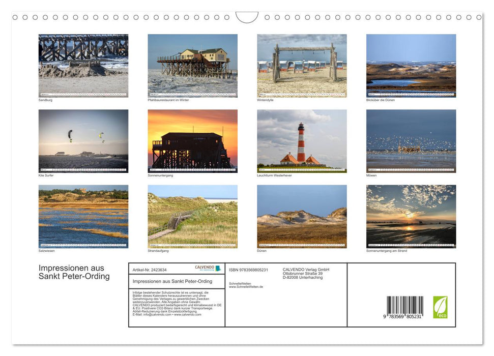 Impressionen aus Sankt Peter-Ording (CALVENDO Wandkalender 2027)