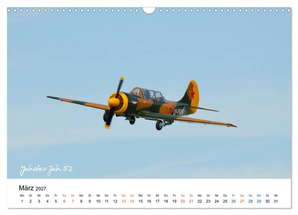 Die Faszination. Flugzeuge am Himmel (CALVENDO Wandkalender 2027)