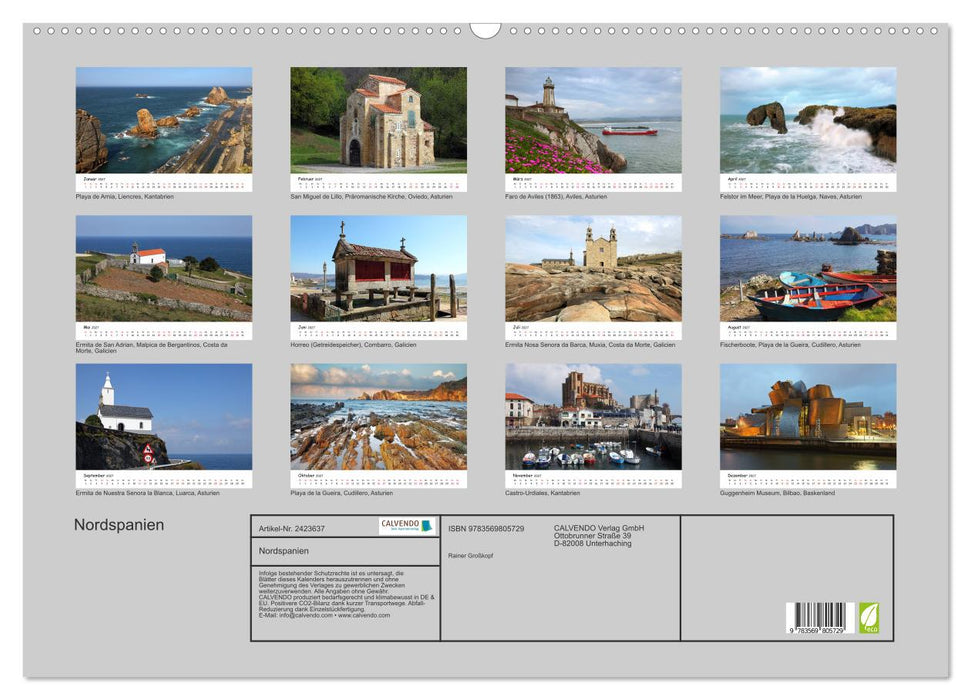 Nordspanien (CALVENDO Wandkalender 2027)