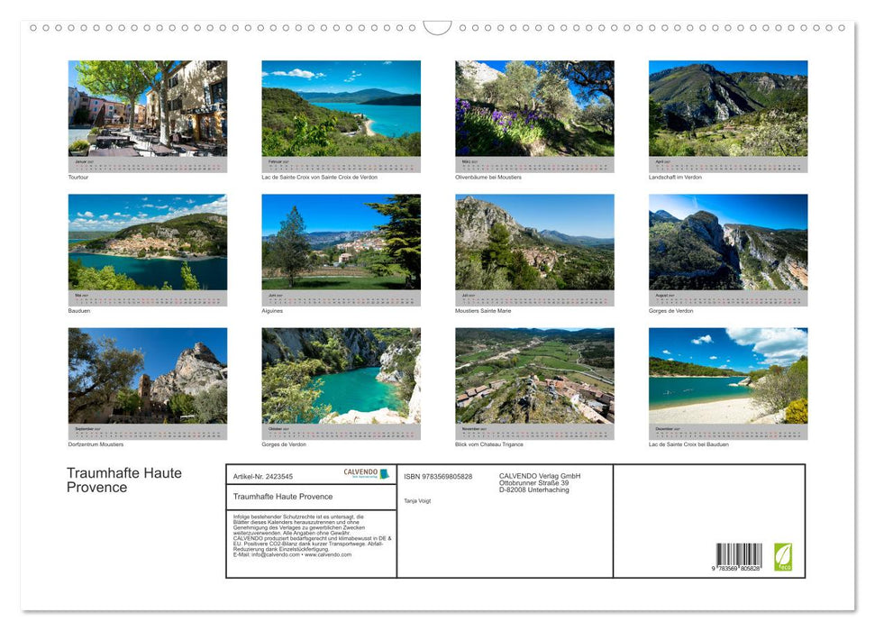 Traumhafte Haute Provence (CALVENDO Wandkalender 2027)