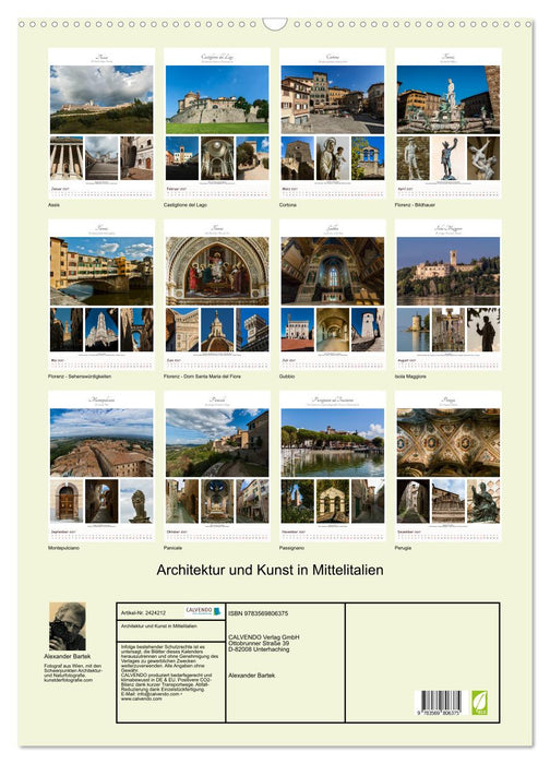 Architektur und Kunst in Mittelitalien (CALVENDO Wandkalender 2027)