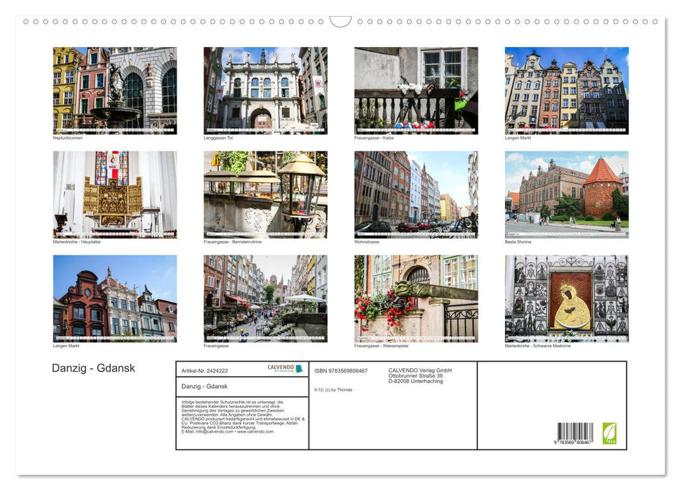 Danzig - Gdansk (CALVENDO Wandkalender 2027)